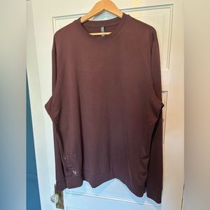 Vuori Men’s Ponto Performance Long Sleeve Crew XXL in Chestnut